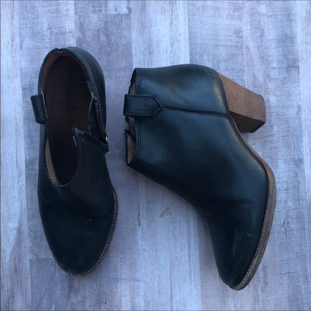 Madewell round toe stacked heel